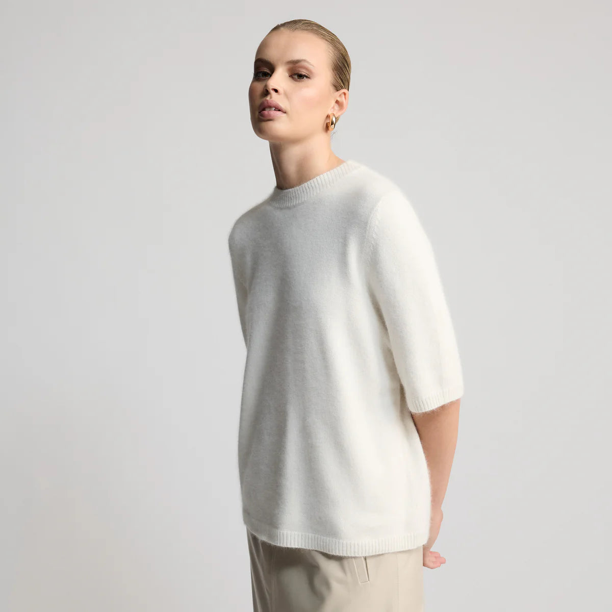 Raw By Raw - Chloe Short Sleeve Crew Neck Top - Mink
