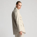 Load image into Gallery viewer, Raw By Raw - Isla Oversized Stud Front Jacket - Porcelain
