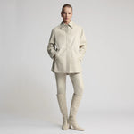 Load image into Gallery viewer, Raw By Raw - Isla Oversized Stud Front Jacket - Porcelain
