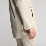 Load image into Gallery viewer, Raw By Raw - Isla Oversized Stud Front Jacket - Porcelain

