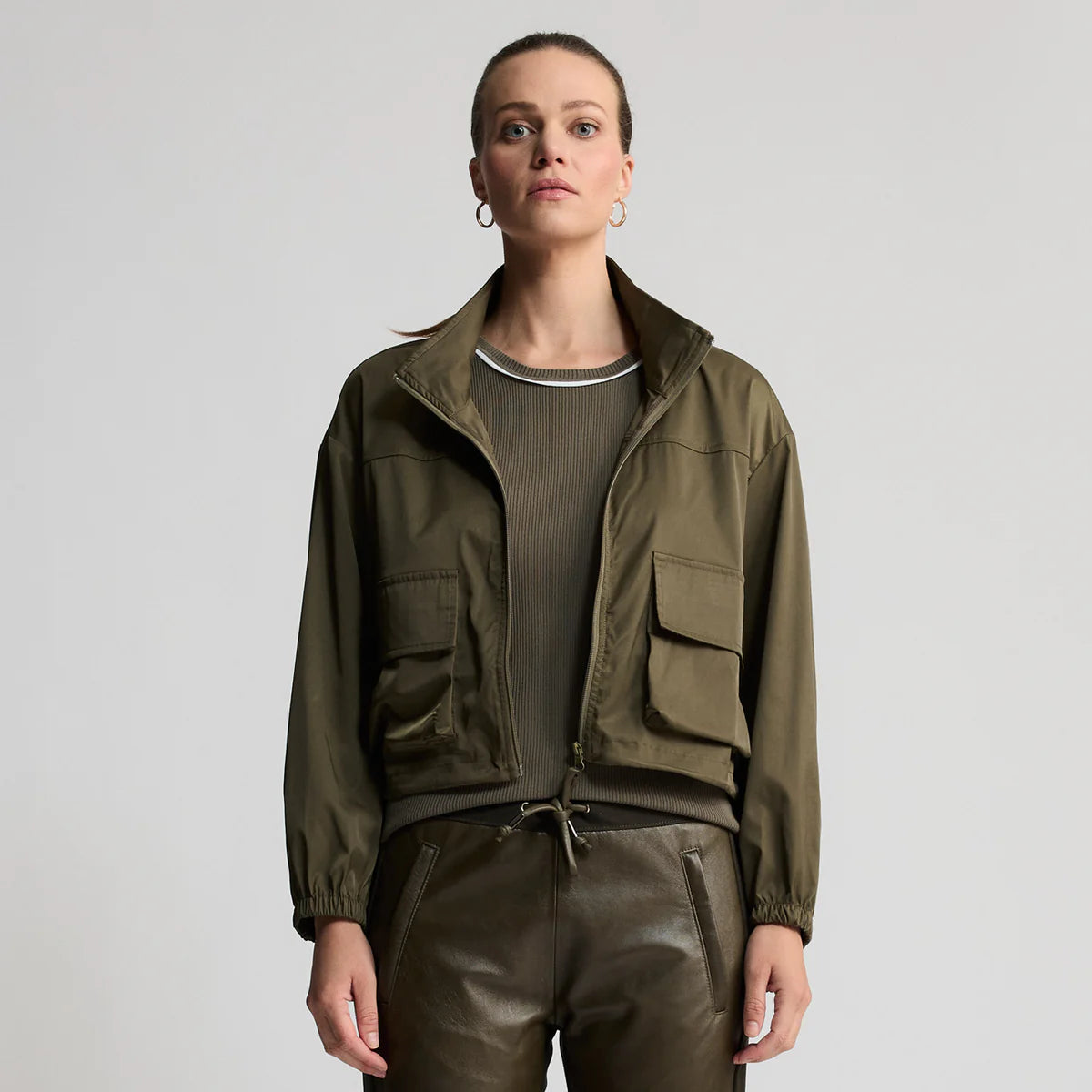 Raw By Raw - Simmi Cropped Windbreaker  - Fern
