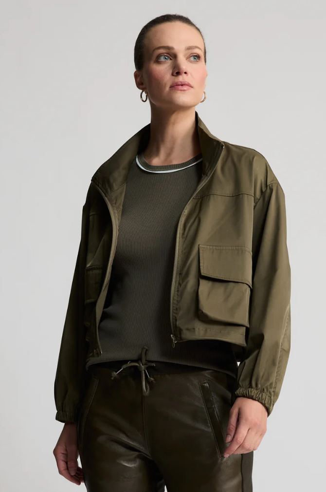 Raw By Raw - Simmi Cropped Windbreaker  - Fern
