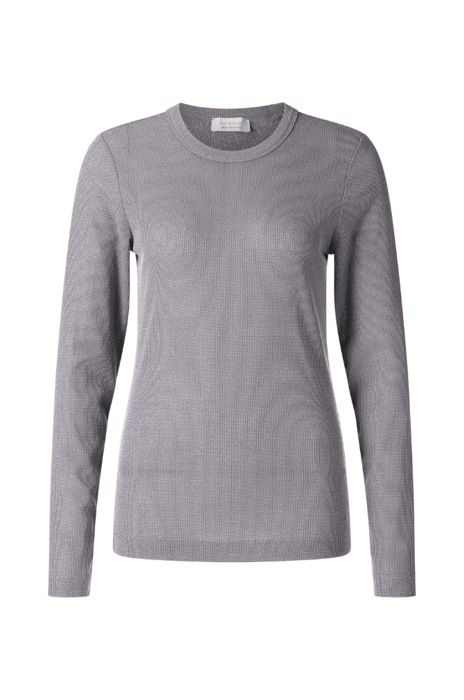Rich And Royal - EV Glam Rib Top - Pebble Grey
