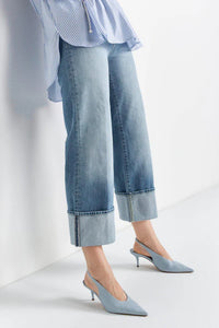 Rich And Royal - Culotte Roll-Up Jeans - Denim Blue