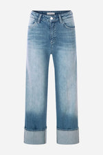 Load image into Gallery viewer, Rich And Royal - Culotte Roll-Up Jeans - Denim Blue
