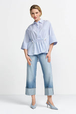 Load image into Gallery viewer, Rich And Royal - Culotte Roll-Up Jeans - Denim Blue
