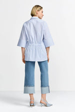 Load image into Gallery viewer, Rich And Royal - Culotte Roll-Up Jeans - Denim Blue
