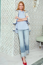Load image into Gallery viewer, Rich And Royal - Culotte Roll-Up Jeans - Denim Blue
