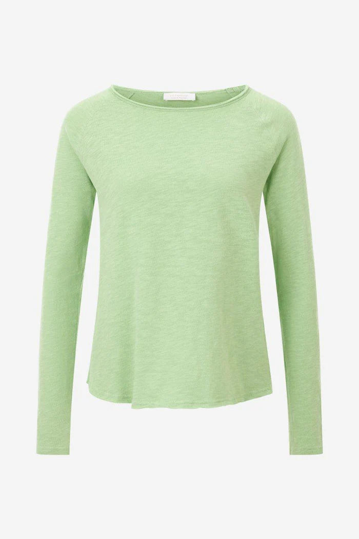 Rich And Royal - Heavy Jersey  Long Sleeve Top - Matcha