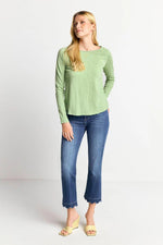 Load image into Gallery viewer, Rich And Royal - Heavy Jersey  Long Sleeve Top - Matcha

