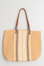 Load image into Gallery viewer, Indi And Cold - Tricolour Raffia Bag - Mandarina 720
