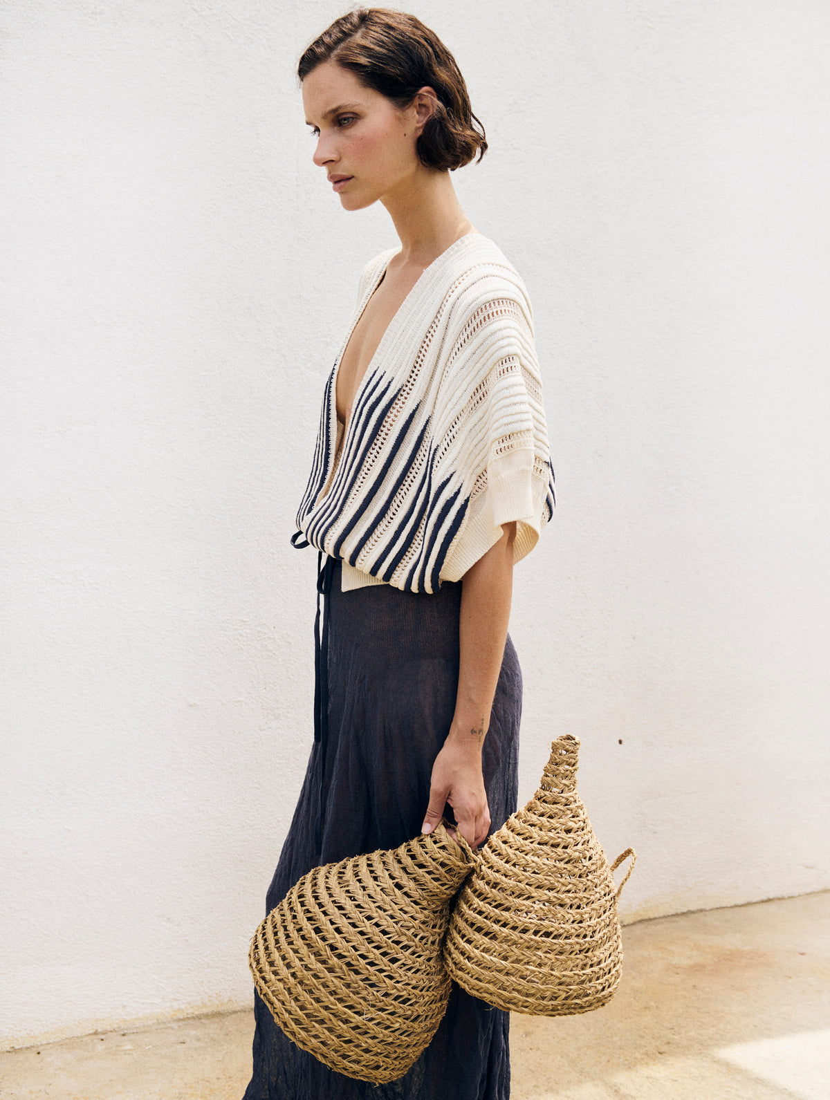 Sita Murt  - Cropped Knitted Vest - 9000 One Colour