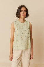 Load image into Gallery viewer, Indi And Cold - Lace Combined T-Shirt  - Aloe 351
