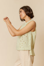 Load image into Gallery viewer, Indi And Cold - Lace Combined T-Shirt  - Aloe 351
