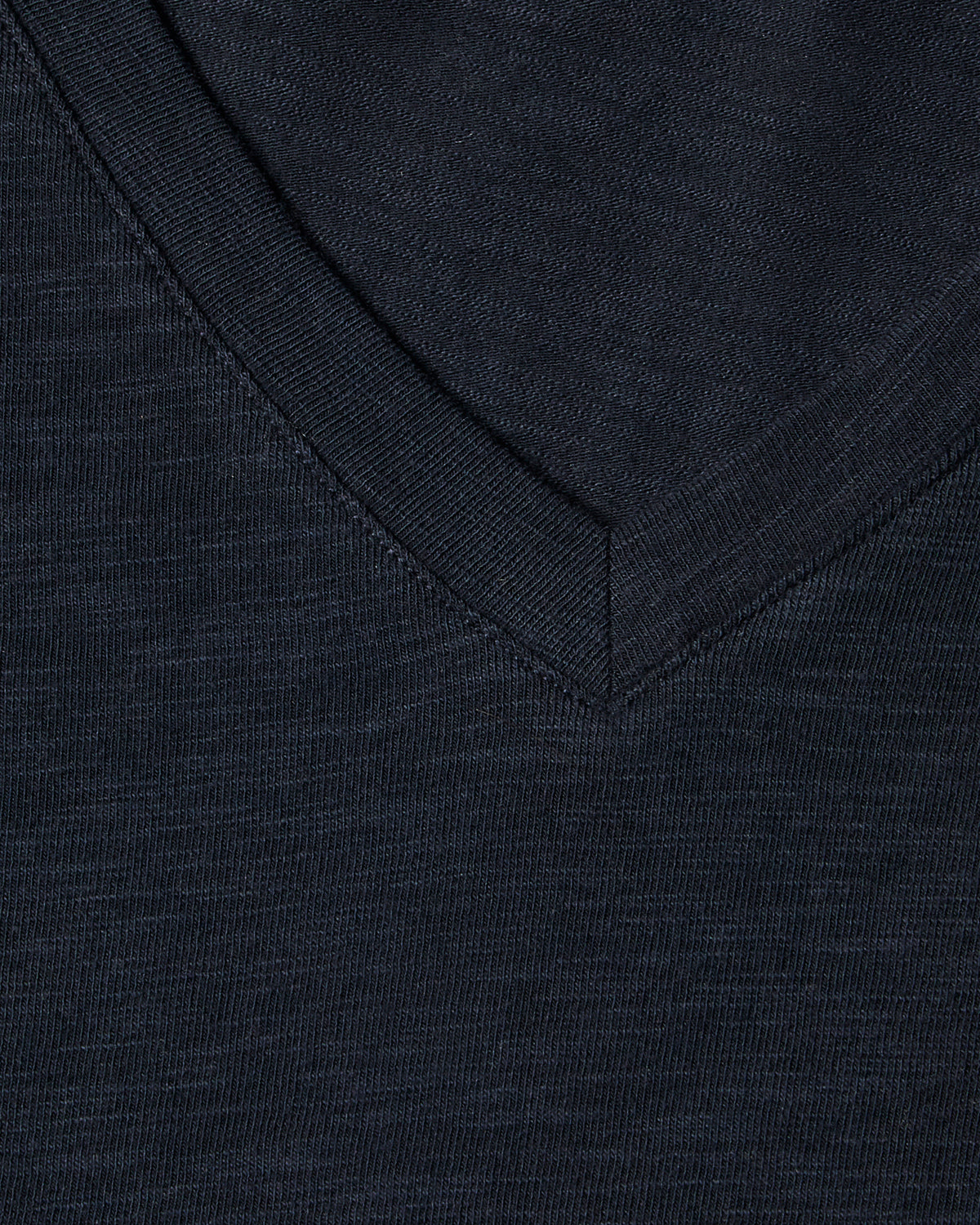 Splendid - Faye 1X1 V Neck Tee - Steel Blue