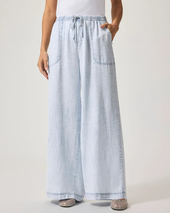 Splendid - Angie Palazzo Pant - Bleached Indigo