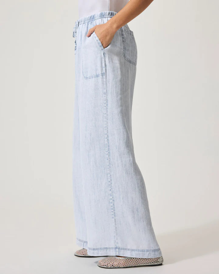 Splendid - Angie Palazzo Pant - Bleached Indigo