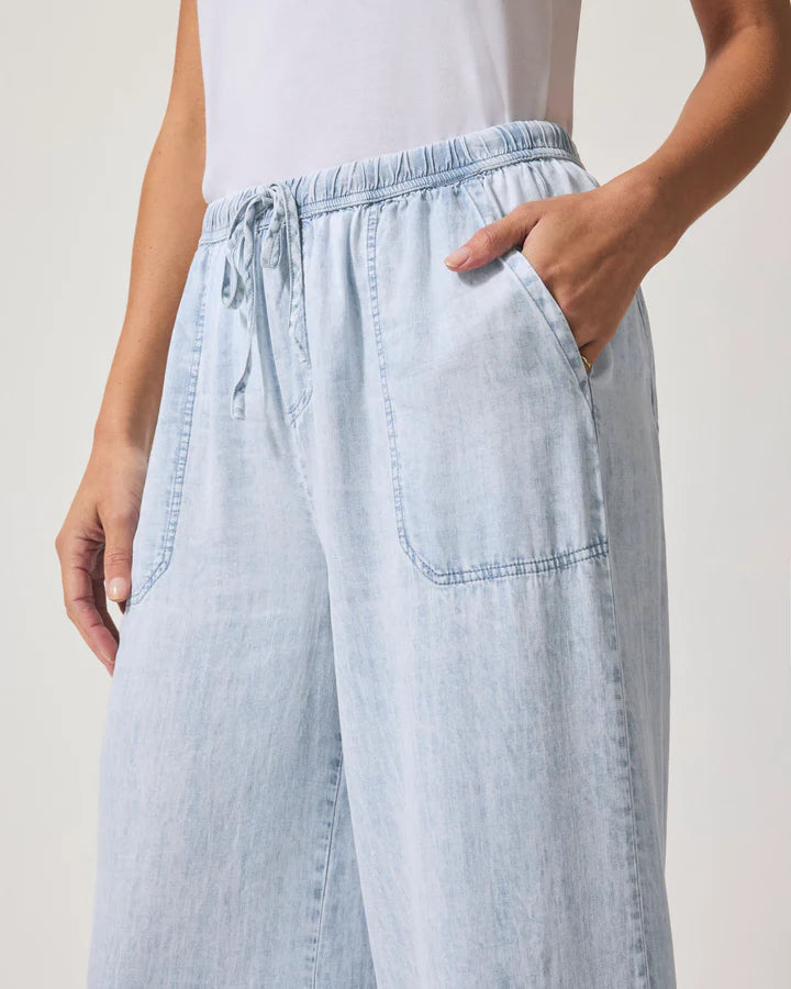 Splendid - Angie Palazzo Pant - Bleached Indigo