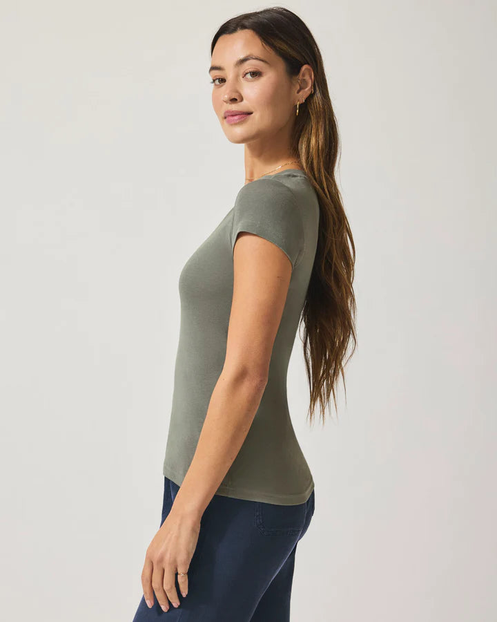 Splendid - Faye V Neck Tee - Soft Vob