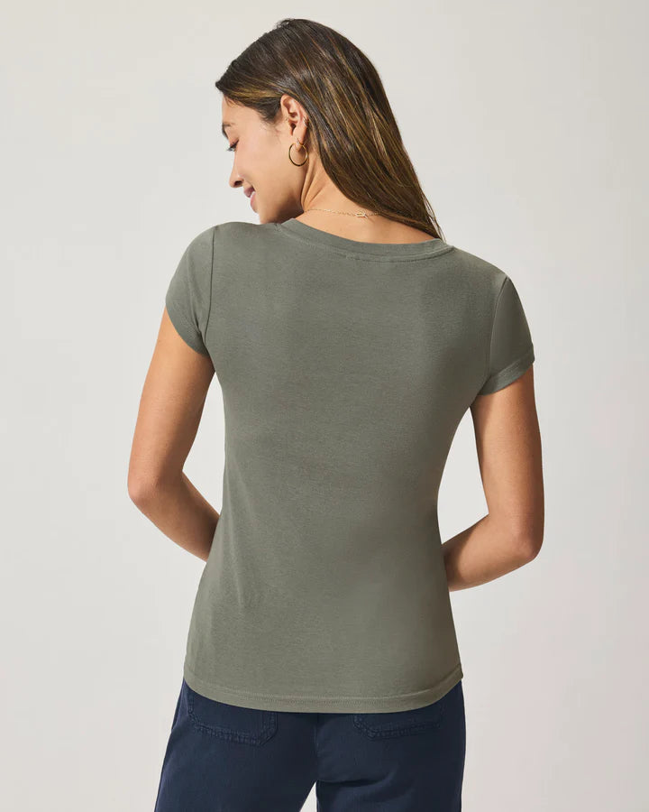 Splendid - Faye V Neck Tee - Soft Vob