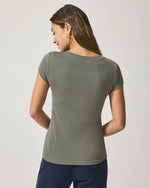 Load image into Gallery viewer, Splendid - Faye V Neck Tee - Soft Vob
