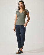 Load image into Gallery viewer, Splendid - Faye V Neck Tee - Soft Vob
