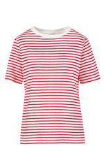 Load image into Gallery viewer, Coster Copenhagen - Striped Tee - White/Red Stripe
