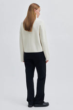 Load image into Gallery viewer, Second Female - Alvera Zip T Neck Knit - Vaporous White
