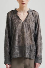 Load image into Gallery viewer, Second Female - Carisa V-Neck Blouse - Iron Gate
