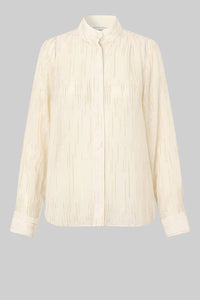Second Female - Drizzle Lurex Textured Shirt - Pumice Stone
