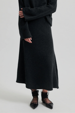 Load image into Gallery viewer, Second Female - Neva Knit Skirt - Dark Grey Melange
