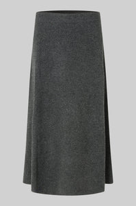 Second Female - Neva Knit Skirt - Dark Grey Melange