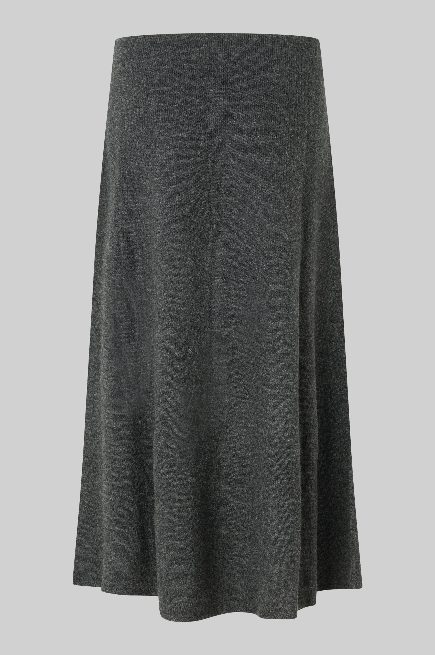 Second Female - Neva Knit Skirt - Dark Grey Melange
