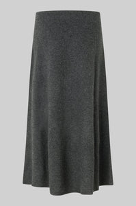Second Female - Neva Knit Skirt - Dark Grey Melange