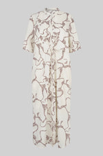 Load image into Gallery viewer, Second Female - Soil Print Short Sleeve Dress - Eggnog
