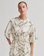 Load image into Gallery viewer, Second Female - Soil Print Short Sleeve Dress - Eggnog
