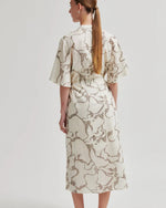 Load image into Gallery viewer, Second Female - Soil Print Short Sleeve Dress - Eggnog
