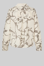 Load image into Gallery viewer, Second Female - Soil Print Twist Front Shirt - Eggnog
