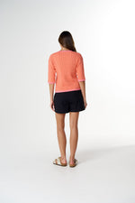 Load image into Gallery viewer, Cloth Paper Scissors - Solar Knitted Henley - Peach
