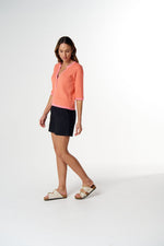 Load image into Gallery viewer, Cloth Paper Scissors - Solar Knitted Henley - Peach
