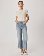 Load image into Gallery viewer, Splendid - Emerson Stripe SS Sweater - Shell/Honeysuckle
