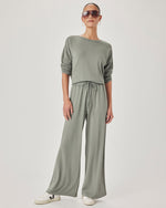 Load image into Gallery viewer, Splendid - Jada Full Length Sweatpant - Eucalyptus

