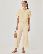 Load image into Gallery viewer, Splendid - Lounge Denim Crop Pant - Honeysuckle
