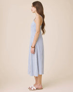 Load image into Gallery viewer, Splendid - Madelyn Stripe Midi Dress - White/Azure
