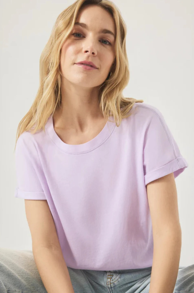 Splendid - Skye Short Sleeve Tee - Fragrent Lilac