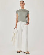 Load image into Gallery viewer, Splendid - Jade Pointelle Sleeveless Top - Eucalyptus

