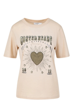 Load image into Gallery viewer, Coster Copenhagen - Tee With Coster Heart Print - Brown Heart/Creme
