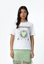 Load image into Gallery viewer, Coster Copenhagen - Tee With Coster Heart Print - Mint Heart/White
