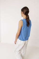Load image into Gallery viewer, Indi And Cold - Organic Cotton Vest - Azul Britanico 507
