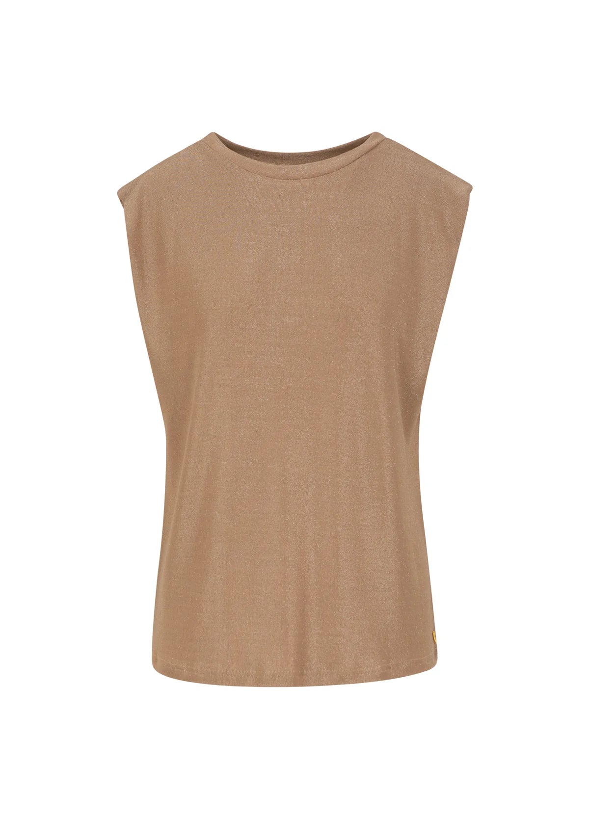 Coster Copenhagen - Top in Lurex Jersey - Warm Sand